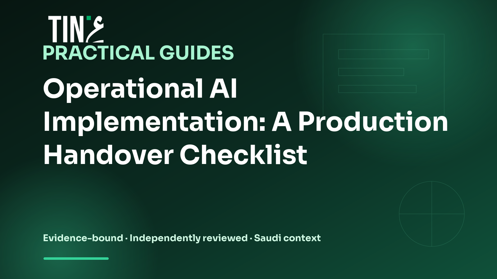 Operational AI Implementation in Saudi Enterprises: A Practical Guide for COOs